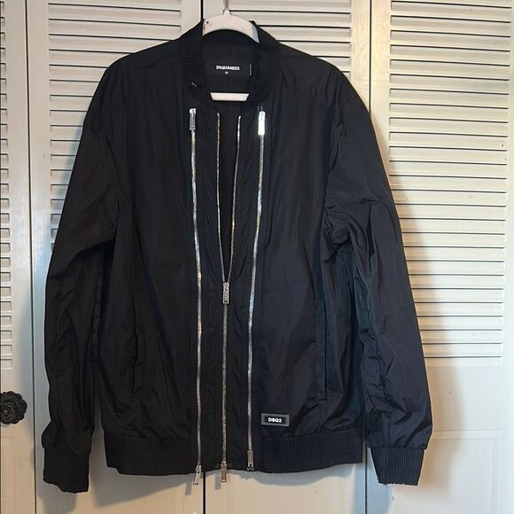 DSquared2 Men's  Black  triple zip Jacket size 54 made in Italy - Picture 2 of 7